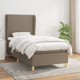 Cama box spring con colchón tela gris taupe 90x200 cm de vidaXL, Camas y somieres - Ref: Foro24-3128337, Precio: 362,26 €, De...