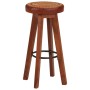 Kitchen stools 2 pcs genuine leather solid acacia wood by vidaXL, Kitchen stools - Ref: Foro24-348164, Price: 135,14 €, Disco...