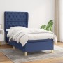 Cama box spring con colchón tela azul 80x200 cm de vidaXL, Camas y somieres - Ref: Foro24-3128723, Precio: 357,28 €, Descuent...