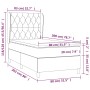 Cama box spring con colchón tela azul 80x200 cm de vidaXL, Camas y somieres - Ref: Foro24-3128723, Precio: 357,28 €, Descuent...