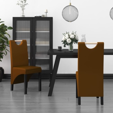 Dining chairs 2 units brown synthetic leather by vidaXL, dining chairs - Ref: Foro24-336954, Price: 124,84 €, Discount: %