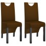 Dining chairs 2 units brown synthetic leather by vidaXL, dining chairs - Ref: Foro24-336954, Price: 124,84 €, Discount: %