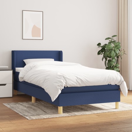 Boxspringbett mit blauer Stoffmatratze 80x200 cm von vidaXL, Betten und Lattenroste - Ref: Foro24-3130071, Preis: 299,99 €, R...