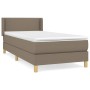 Box spring bed with taupe gray fabric mattress 90x200 cm by vidaXL, Beds and slatted bases - Ref: Foro24-3130165, Price: 332,...