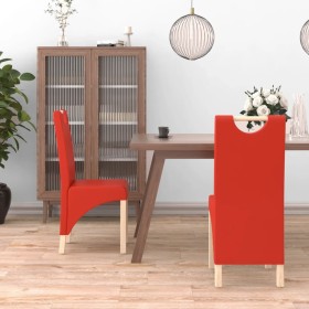 Esszimmerstühle 2 Einheiten rotes Kunstleder von vidaXL, Essstühle - Ref: Foro24-336958, Preis: 97,32 €, Rabatt: %