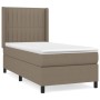 Cama box spring con colchón tela gris taupe 90x200 cm de vidaXL, Camas y somieres - Ref: Foro24-3131565, Precio: 387,99 €, De...