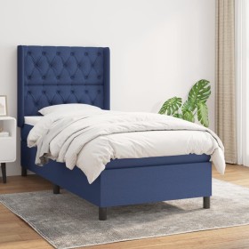 Cama box spring con colchón tela azul 80x200 cm de vidaXL, Camas y somieres - Ref: Foro24-3131631, Precio: 361,60 €, Descuent...