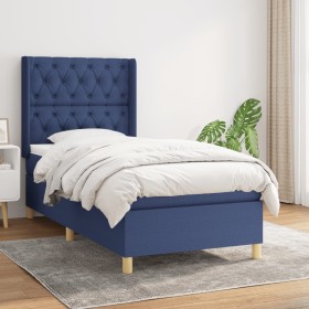 Cama box spring con colchón tela azul 80x200 cm de vidaXL, Camas y somieres - Ref: Foro24-3132191, Precio: 357,26 €, Descuent...