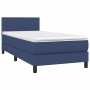 Box spring bed with mattress and LED blue fabric 80x200 cm by vidaXL, Beds and slatted bases - Ref: Foro24-3132955, Price: 28...