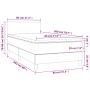 Cama box spring con colchón LED tela gris taupe 80x200 cm de vidaXL, Camas y somieres - Ref: Foro24-3132953, Precio: 282,81 €...