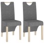 Sillas de comedor 2 unidades tela gris claro de vidaXL, Sillas de comedor - Ref: Foro24-336959, Precio: 103,81 €, Descuento: %