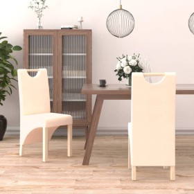 Dining chairs 2 units of cream fabric by vidaXL, dining chairs - Ref: Foro24-336961, Price: 124,99 €, Discount: %