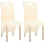 Dining chairs 2 units of cream fabric by vidaXL, dining chairs - Ref: Foro24-336961, Price: 124,13 €, Discount: %