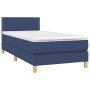 Box spring bed with mattress and LED blue fabric 80x200 cm by vidaXL, Beds and slatted bases - Ref: Foro24-3133595, Price: 30...