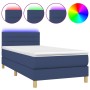 Cama box spring con colchón y LED tela azul 80x200 cm de vidaXL, Camas y somieres - Ref: Foro24-3133755, Precio: 300,25 €, De...