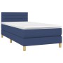 Box spring bed with mattress and LED blue fabric 80x200 cm by vidaXL, Beds and slatted bases - Ref: Foro24-3133755, Price: 30...