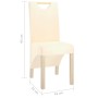 Dining chairs 2 units of cream fabric by vidaXL, dining chairs - Ref: Foro24-336961, Price: 124,13 €, Discount: %