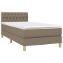 Cama box spring con colchón LED tela gris taupe 90x200 cm de vidaXL, Camas y somieres - Ref: Foro24-3133929, Precio: 337,78 €...