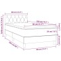 Cama box spring con colchón LED tela marrón oscuro 80x200 cm de vidaXL, Camas y somieres - Ref: Foro24-3133912, Precio: 287,3...