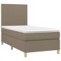 Box spring bed with mattress and LED lights taupe gray fabric 90x200 cm by vidaXL, Beds and slatted bases - Ref: Foro24-31352...