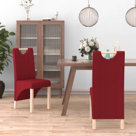 Sillas de comedor 2 unidades de tela rojo vino tinto de vidaXL, Sillas de comedor - Ref: Foro24-336965, Precio: 135,99 €, Des...