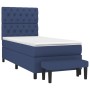 Box spring bed with blue fabric mattress 80x200 cm by vidaXL, Beds and slatted bases - Ref: Foro24-3136795, Price: 373,99 €, ...