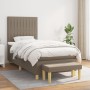 Box spring bed with taupe gray fabric mattress 90x200 cm by vidaXL, Beds and slatted bases - Ref: Foro24-3137289, Price: 398,...