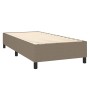 Boxspringbett mit Matratze und LED-Leuchten taupegrauer Stoff 90x200 cm von vidaXL, Betten und Lattenroste - Ref: Foro24-3138...