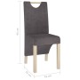 Silla de comedor de tela gris taupe 2 unidades de vidaXL, Sillas de comedor - Ref: Foro24-336966, Precio: 108,03 €, Descuento: %