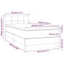 Cama box spring con colchón tela marrón oscuro 80x200 cm de vidaXL, Camas y somieres - Ref: Foro24-3140012, Precio: 274,79 €,...