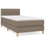 Cama box spring con colchón tela gris taupe 90x200 cm de vidaXL, Camas y somieres - Ref: Foro24-3140829, Precio: 324,20 €, De...