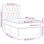 Cama box spring con colchón tela azul 80x200 cm de vidaXL, Camas y somieres - Ref: Foro24-3141975, Precio: 350,72 €, Descuent...