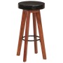 Kitchen stools 2 units genuine leather solid acacia wood by vidaXL, Kitchen stools - Ref: Foro24-348165, Price: 156,50 €, Dis...