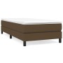 Cama box spring con colchón tela marrón oscuro 80x200 cm de vidaXL, Camas y somieres - Ref: Foro24-3144032, Precio: 248,56 €,...