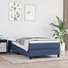 Box spring bed with blue fabric mattress 80x200 cm by vidaXL, Beds and slatted bases - Ref: Foro24-3144035, Price: 252,99 €, ...