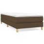 Cama box spring con colchón tela marrón oscuro 80x200 cm de vidaXL, Camas y somieres - Ref: Foro24-3144130, Precio: 236,26 €,...