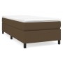 Cama box spring con colchón tela marrón oscuro 80x200 cm de vidaXL, Camas y somieres - Ref: Foro24-3144378, Precio: 258,11 €,...