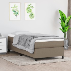 Box spring bed with taupe gray fabric mattress 90x200 cm by vidaXL, Beds and slatted bases - Ref: Foro24-3144395, Price: 319,...