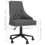 Silla de oficina giratoria de terciopelo gris oscuro de vidaXL, Sillas de oficina - Ref: Foro24-336987, Precio: 120,47 €, Des...