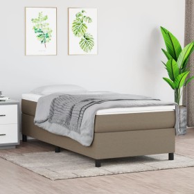 Box spring bed with taupe gray fabric mattress 80x200 cm by vidaXL, Beds and slatted bases - Ref: Foro24-3144379, Price: 281,...