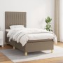 Box spring bed with taupe gray fabric mattress 90x200 cm by vidaXL, Beds and slatted bases - Ref: Foro24-3142469, Price: 363,...