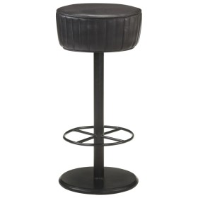 Taburete de cocina de cuero auténtico negro de vidaXL, Taburetes de cocina - Ref: Foro24-321872, Precio: 129,49 €, Descuento: %