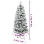 Artificial Christmas tree with hinges and flocked snow 150 cm by vidaXL, Christmas trees - Ref: Foro24-358380, Price: 49,83 €...