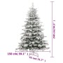 Árbol de Navidad artificial con bisagras y nieve flocada 240 cm de vidaXL, Arboles de navidad - Ref: Foro24-358388, Precio: 2...