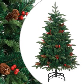 Künstlicher Weihnachtsbaum mit Tannenzapfen und Beeren 120 cm von vidaXL, Weihnachtsbäume - Ref: Foro24-358374, Preis: 45,92 ...