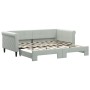 Light gray velvet trundle sofa bed 90x190 cm by vidaXL, Beds and slatted bases - Ref: Foro24-3197784, Price: 283,99 €, Discou...