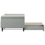 Light gray velvet trundle sofa bed 90x190 cm by vidaXL, Beds and slatted bases - Ref: Foro24-3197784, Price: 283,99 €, Discou...