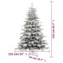 Artificial Christmas tree with hinges and flocked snow 210 cm by vidaXL, Christmas trees - Ref: Foro24-358387, Price: 138,39 ...