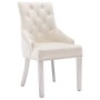 Cream Velvet Dining Chair by vidaXL, dining chairs - Ref: Foro24-337027, Price: 194,88 €, Discount: %