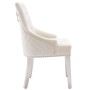 Cream Velvet Dining Chair by vidaXL, dining chairs - Ref: Foro24-337027, Price: 194,88 €, Discount: %